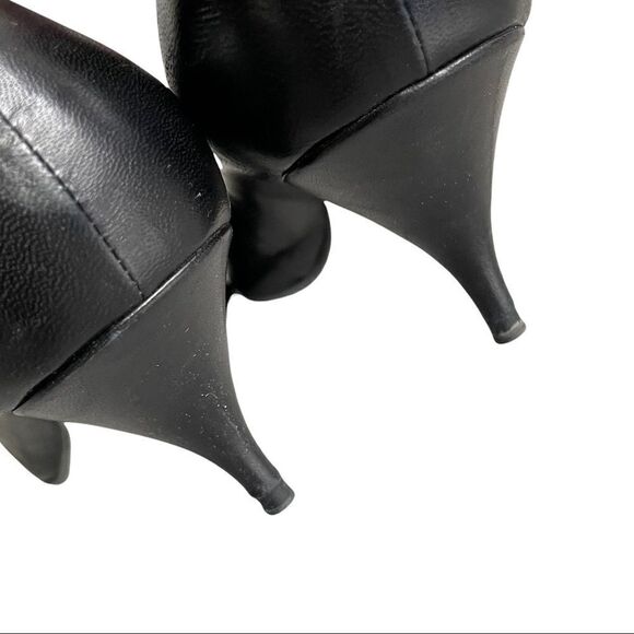 STEPHEN VENEZIA Black Leather Pointy Toe Pumps Heels Shoes Handmade In Italy 38 - Picture 8 of 12